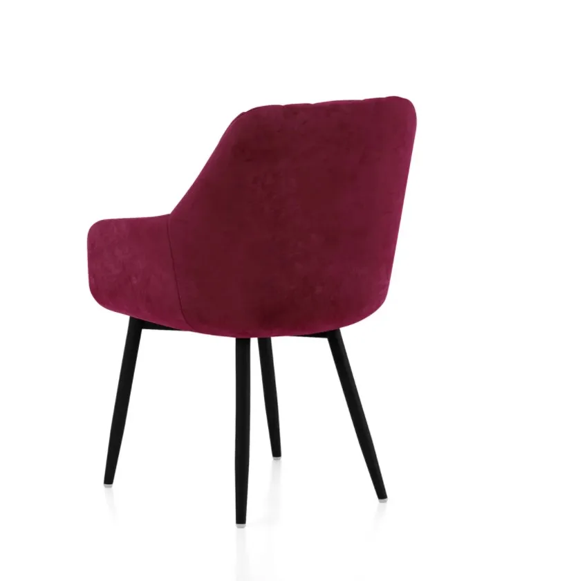 Бархатный обеденный стул с мягкой спинкой современное кресло для отдыха черными