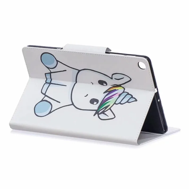 Модный чехол для планшета с фламинго единорогом Samsung Tab A 10 1 2019 кожаный Galaxy T510