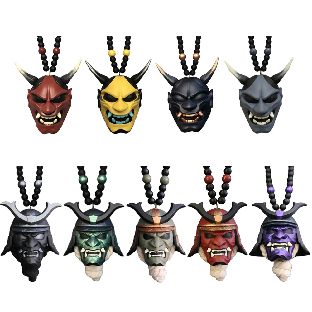 

Car Accessory Janpanese Demon Car Pendant Samurai Ghost Mask Hanging Clown Ornaments Hanging Birthday Gift