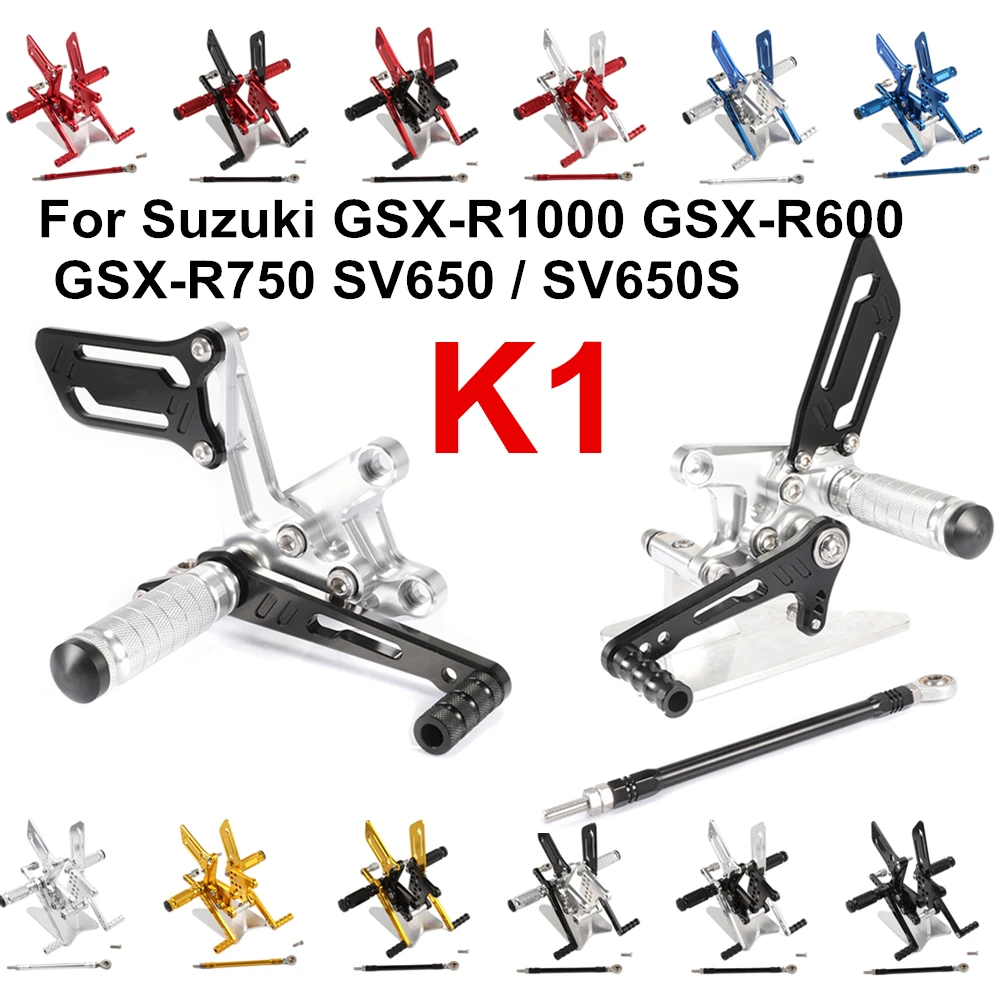 GSX-R1000 GSX-R600 K1 2000-2004 GSX-R750 SV650 S 1999-2012 мотоциклетные подножки из сплава Задние подножки для Suzuki
