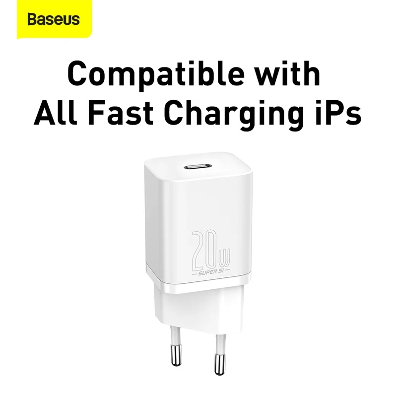 baseus 20w pd mini charger super si quick type c charger for iphone12 11 xs 8 xiaomi se pd3 0 qc3 0 portable travel fast charger free global shipping