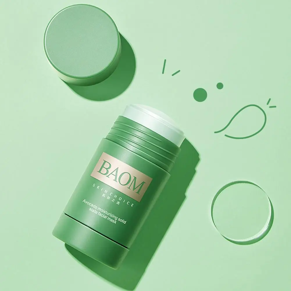 

Green Tea Purifying Face Mask Stick Oil Control Anti-Acne Face Mask Moisturizing Cleaning Mud Eggplant Hydrating Deep Care H9Z1