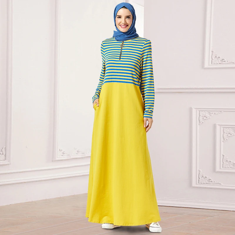 Женское Повседневное платье Siskakia длинное лоскутного покроя в полоску Макси