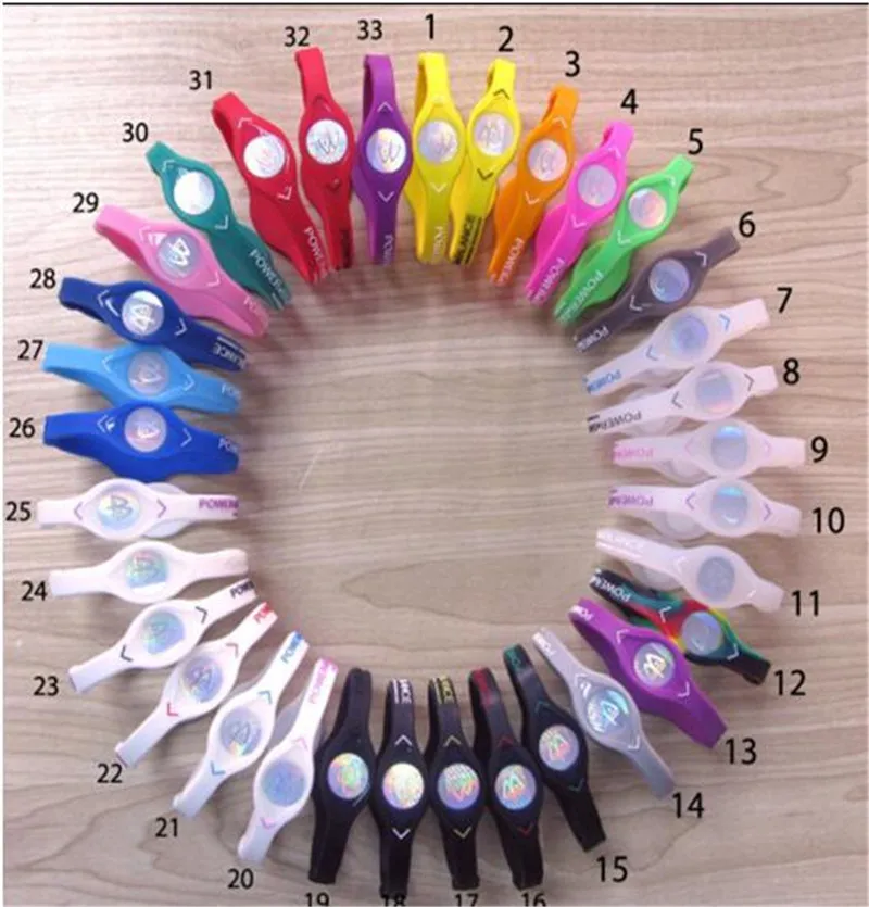 Силиконовые браслеты с отрицательными ионами Модные прочные спортивные ионный