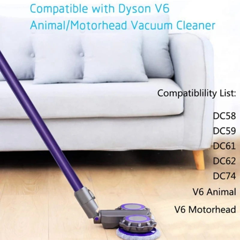 

1Set Electric Mop Head + 8Pcs Mop Cloths for Dyson Vacuum Cleaner V7 V8 V10 V11 Replacement Accessories
