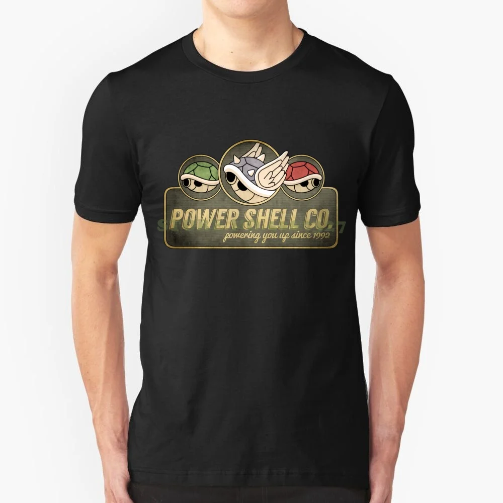 

Power Shell Co. Fashion Vintage Tshirt T Shirts Shell Super Kart Nintendo Blue Shell Power Up Race Games Geek Gaming N64