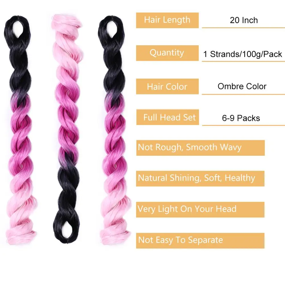 MTMEI волос глубокая волна накладные волосы на крючке затененные в 20 &quot100 г высокое