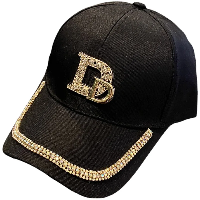 

The new baseball cap female rhinestone D letter diamond cap spring and summer Korean fashion brand fashion sun hat BQ0123