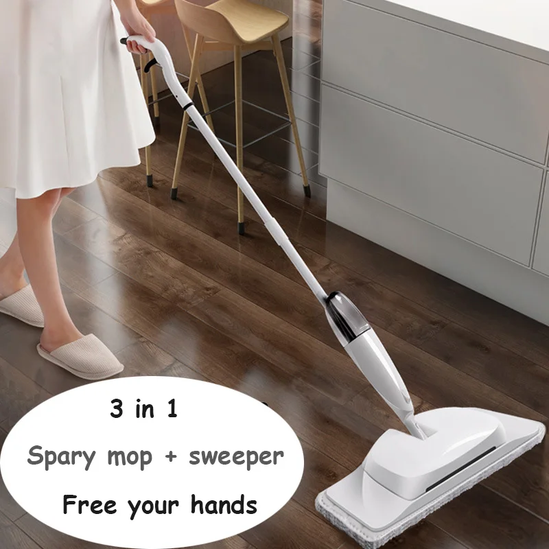 3в1 спин спрей Швабра набор со щеткой Волшебные плоские ленивые швабры уборочная