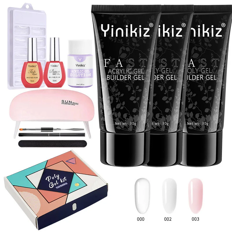 Yinikiz полимерные гели для ногтей 30 г УФ быстрое наращивание Камуфляжный