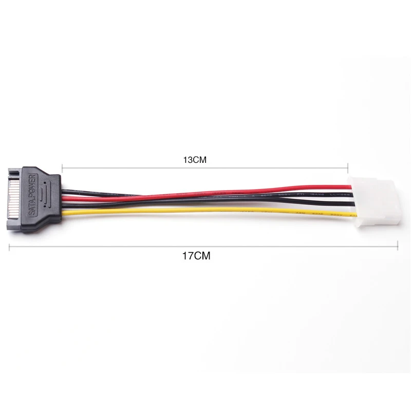 

New SATA to IDE Power Cable 15 Pin SATA Female to Molex IDE 4 Pin Male Adapter Extension Hard Drive Power Supply Computer Cables