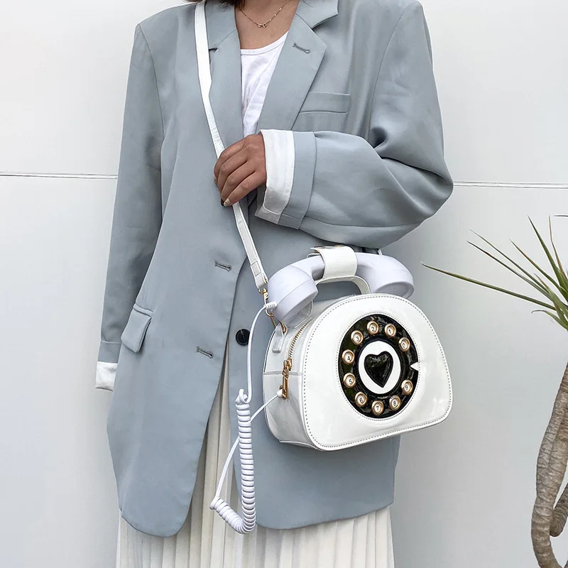 

New 2020 Women's Messenger Bag Creative Can Answer The Phone Female Fashion Designer Leather Crossbody Bag Female Travel Bag
