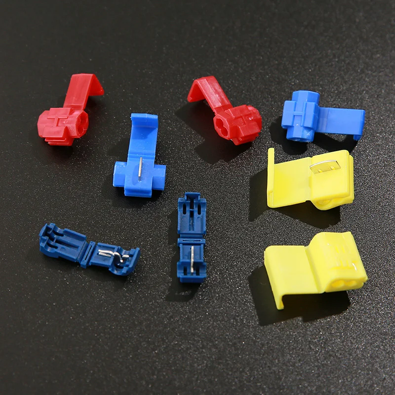 65pcs Line Connector 10-24A Terminal Joint Blue Red Quick Connection Clip Wire Crimp Splitter Lip Break Clamp Soft Distributor |