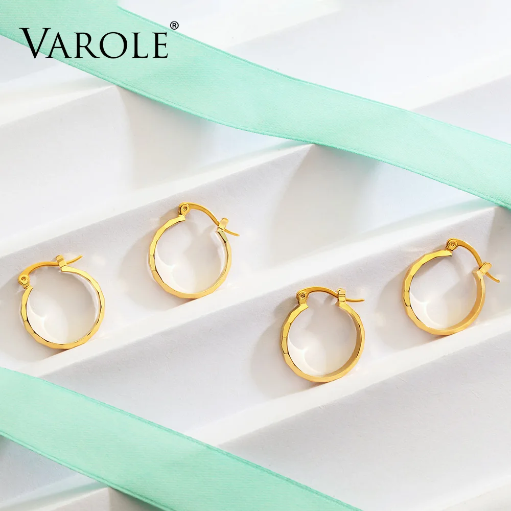 Модные серьги-кольца VAROLE серьги золотого цвета круглые для женщин ювелирные