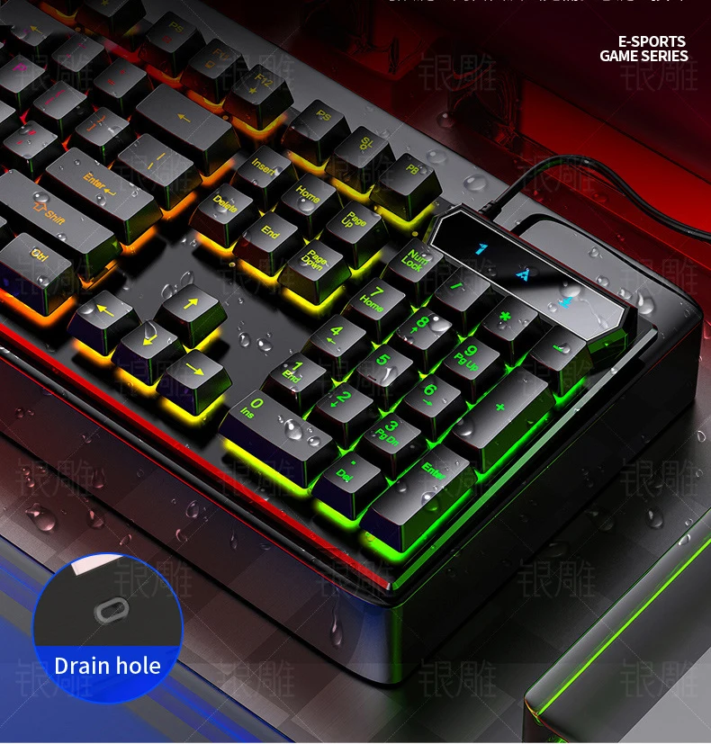 19keys antighosting gaming keyboard mechanical feeling backlit keyboard gamer keyboards with steel plate metal base laptop pc free global shipping