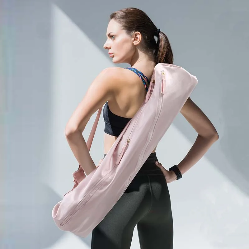 

Pink Multi-Function Yoga Mat Bag Large Capacity Storage Shoulder Bag Thickened Gym Mat Case Phone Water Bottle Yoga Mat Bag