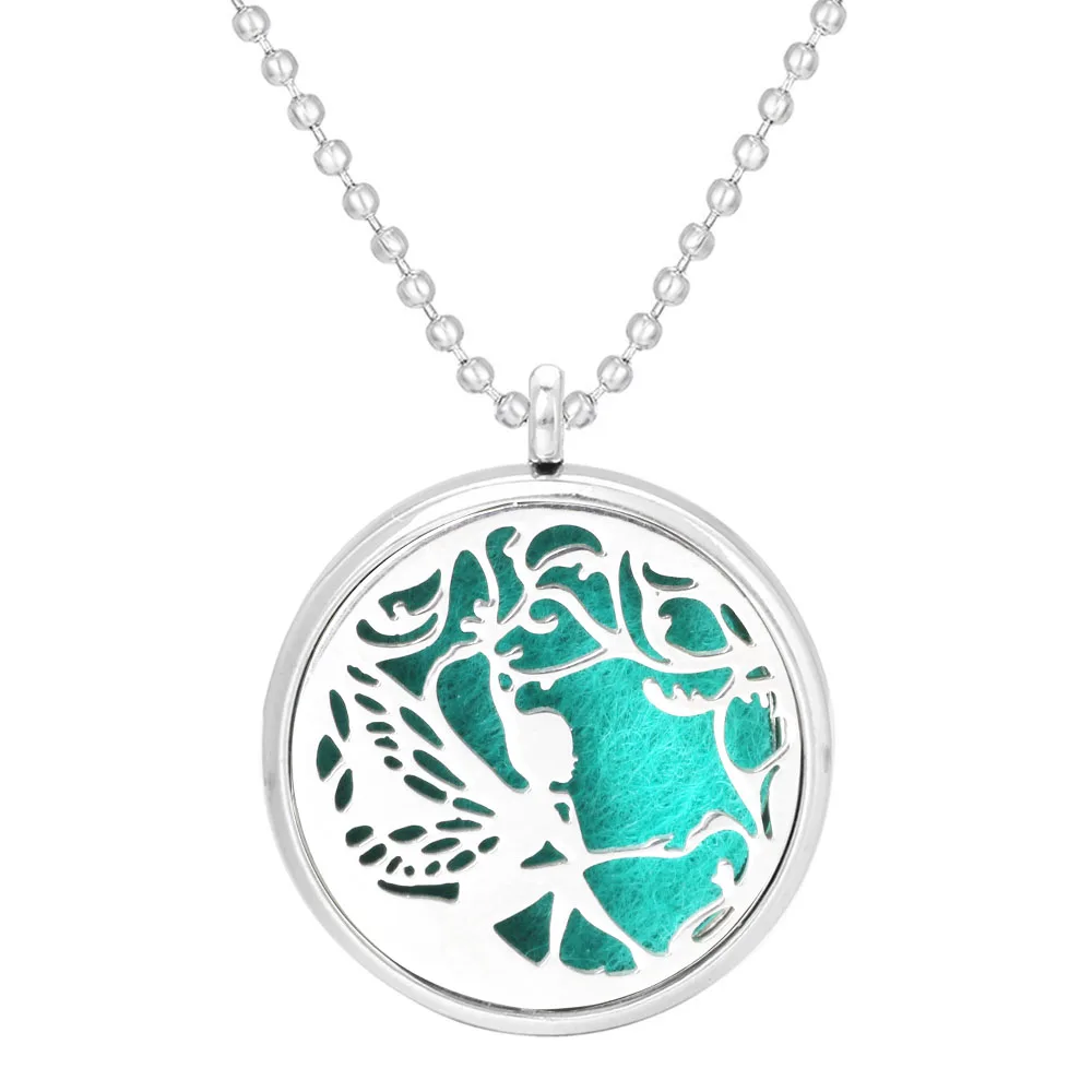 Ожерелье с аромадиффузором винтажное дерево цветок слон стрекоза открытый кулон