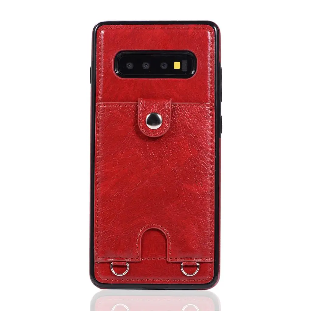Haissky Винтажный чехол из искусственной кожи для samsung Note 10 10+ 9 8 S10 S10 Plus S9 S8 Plus S7 Edge карточный Карманный чехол с ремешком