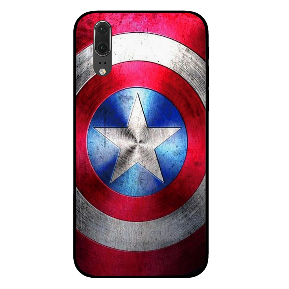8 Капитан Америка, Железный человек для marvel черный чехол для телефона huawei P30 P20 mate 10 20 Pro Lite Nova 3 4 3i чехол - Цвет: 8
