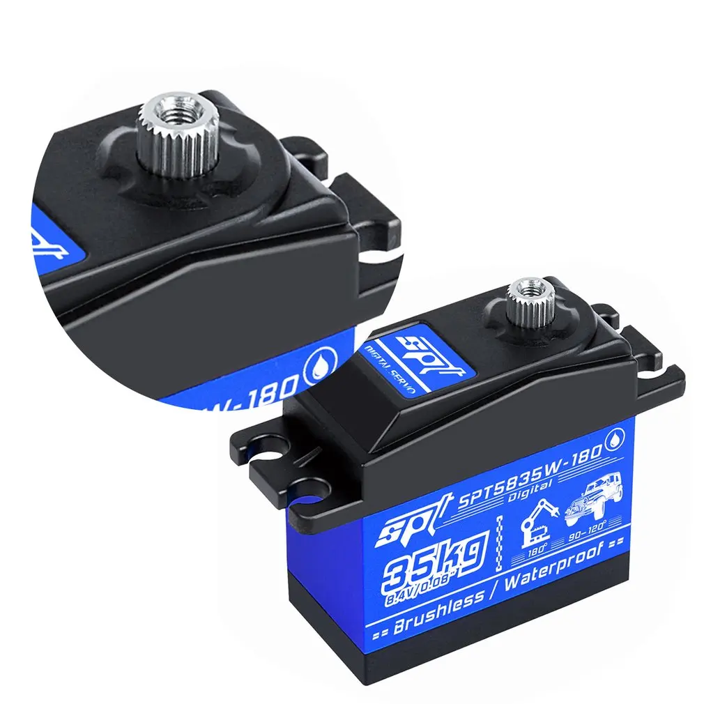 

Новый SPT5835W-180 35 кг бесщеточный водонепроницаемый цифровой рулевой механизм с высоким крутящим моментом для дистанционного управления авто...