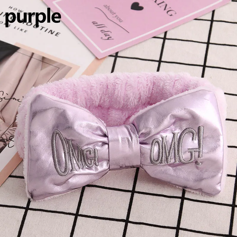 Вопрос: из искусственной кожи OMG письмо головная повязка с принтом для женщин