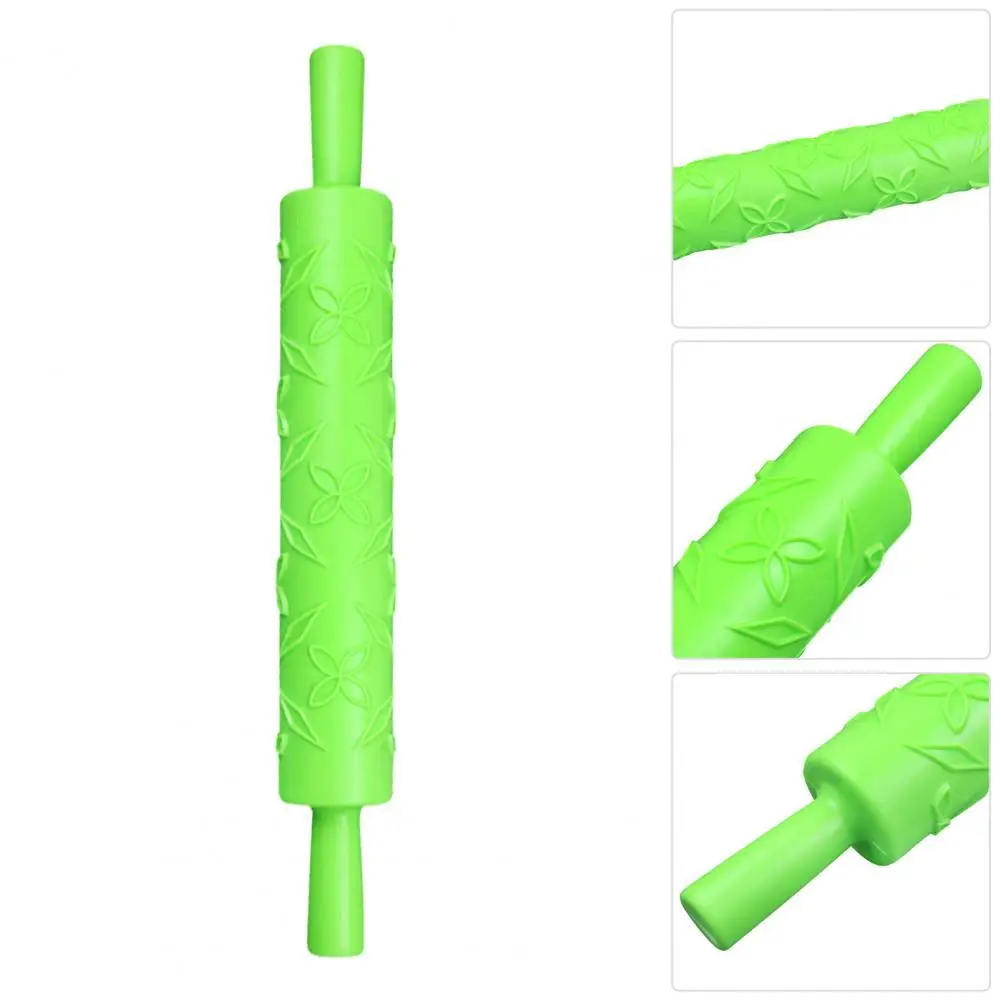 

Легкая рельефная Скалка С Рисунком Листьев, пластиковый кондитерский ролик с антипригарным покрытием для кухни