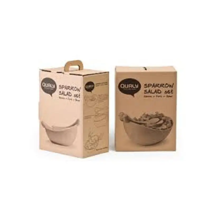 Салатница с ложками QUALY Sparrow зеленый|Блюдца и тарелки| |