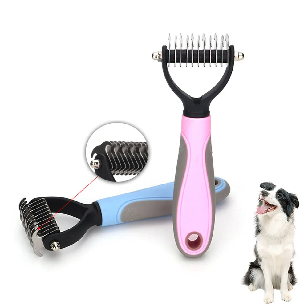 Pawstrip Pet Hair Remover Comb For Dogs Cats Fur Trimming Dematting Deshedding  Brush For Long Hari Grooming Tools Dog Comb