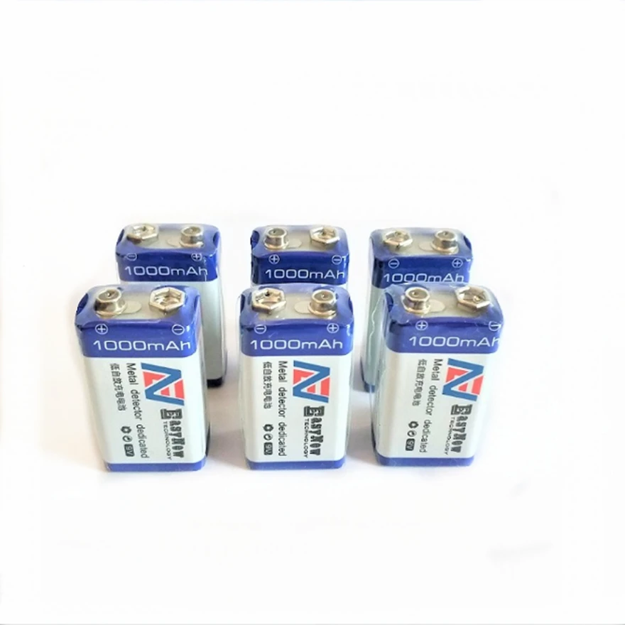 

6pcs/lot 1000mAh 9V rechargeable battery USB lithium ion rechargeable battery children's toy rechargeable battery free shipping