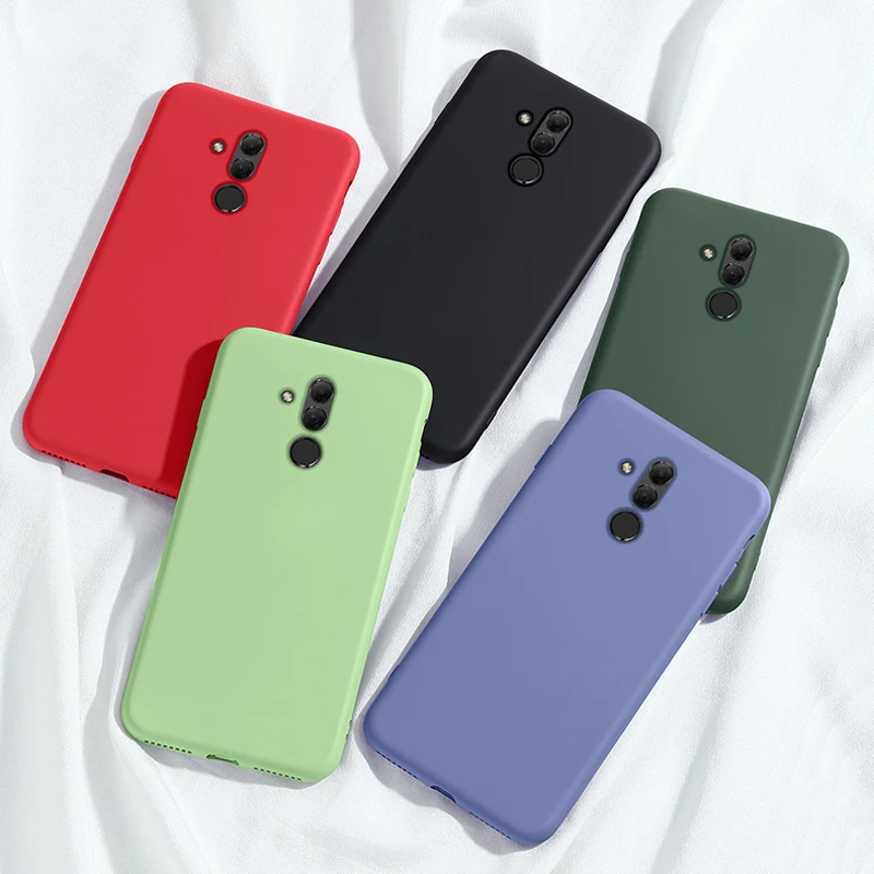 

For Huawei Mate 10 Lite Case Cover For Huawei Mate 20 30 Lite 40 Pro Plus 20X Soft Liquid Silicone Shockproof Bumper Phone Case