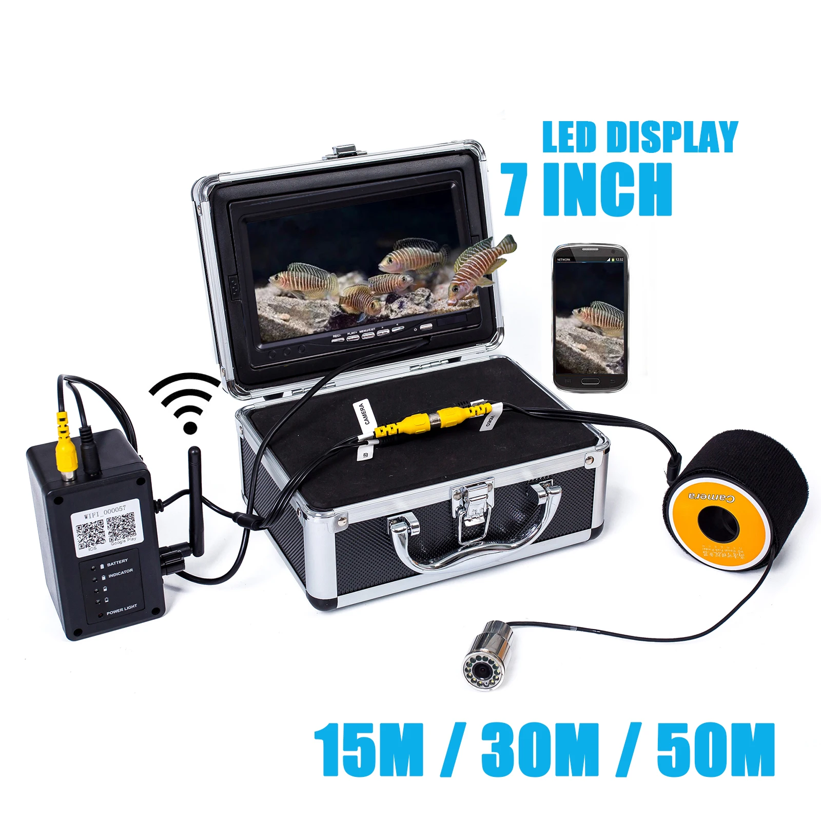 Скидка 7-дюймовый ЖК-монитор, камера для рыбалки, видеорегистратор, рыболокатор, камера для подводной рыбалки, камера для подледной рыбалки со встр...