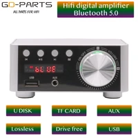hifi audio stereo digital amplifier support bluetooth 5 0 tpa3116 board 50wx2 desktop amp aux usb tf card player with power