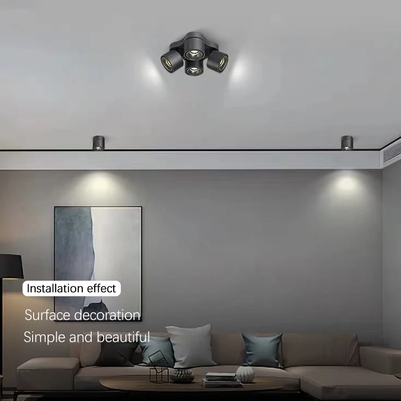 Фото Поверхностное крепление LED7/12W lving, потолочный прожектор 3000K-6500K с регулируемой яркостью, управление освещением Google лампа-прожектор с затемнением №3