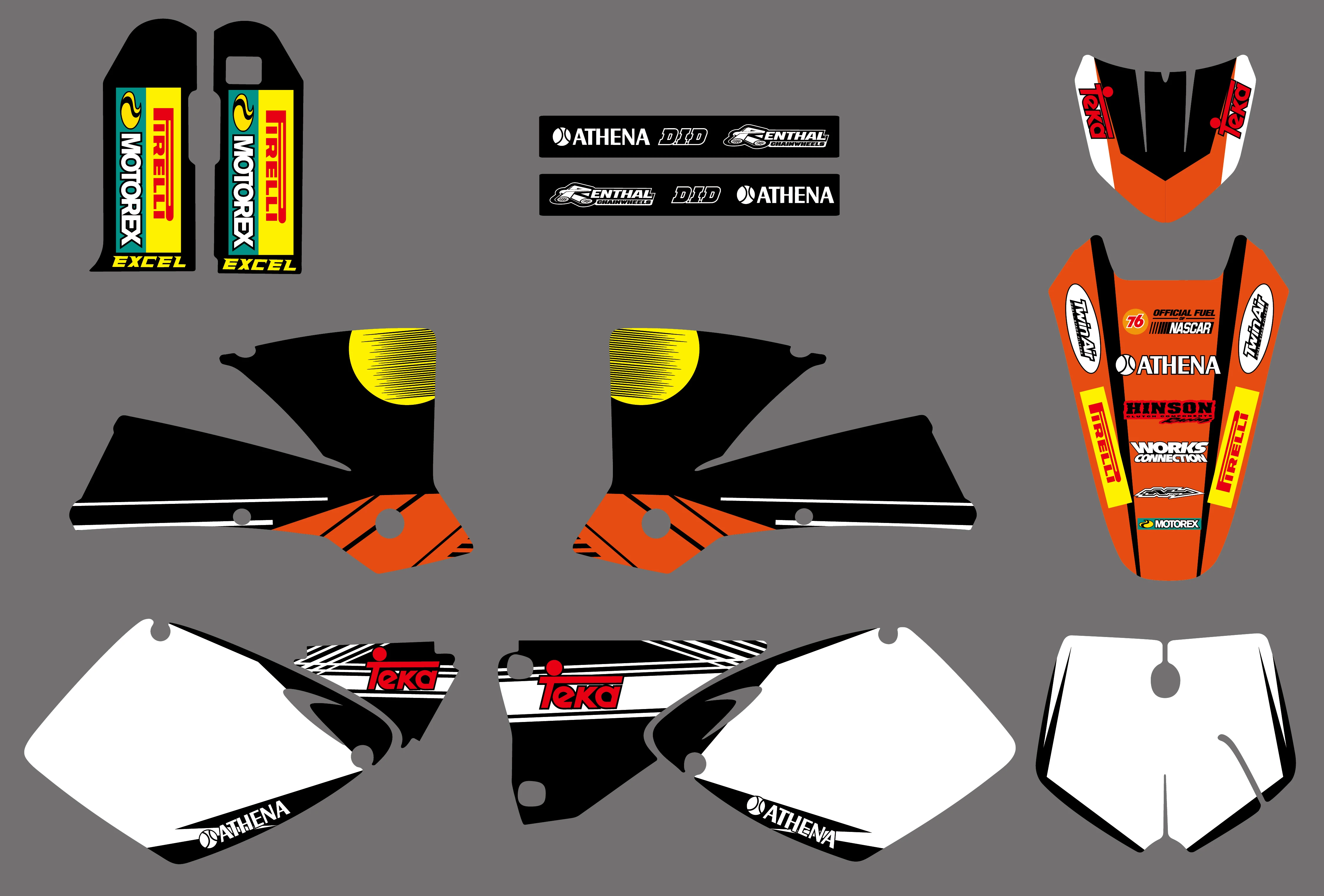 Новинка графические наклейки Team для KTM SX 250 380 400 520 2001 MXC 2002 200 300 450 525 125 2003|Наклейки и