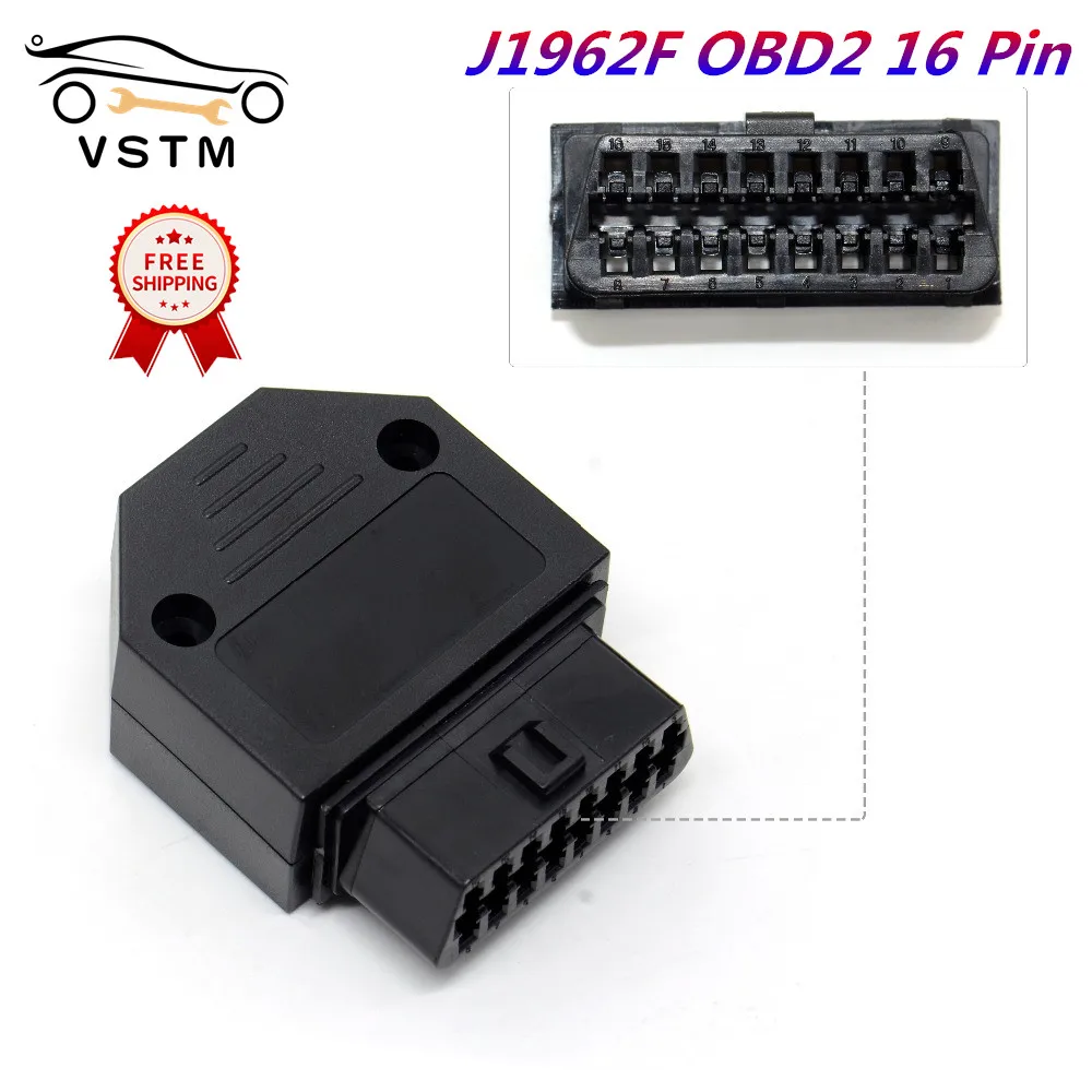 

New Arrival Car Diagnostic Tool J1962F OBD2 16 Pin Female Connector OBDII 16pin Connector Adaptor with Screws diagnostic-tool