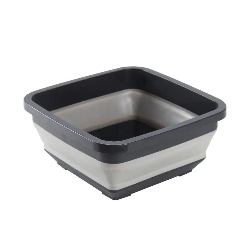 washbasin Складное ведро складной умывальник портативное складное Блюдо Ванна фильтры для раковины корзины для хранения еды для наружной кухни кемпинга - Цвет: washbasin
