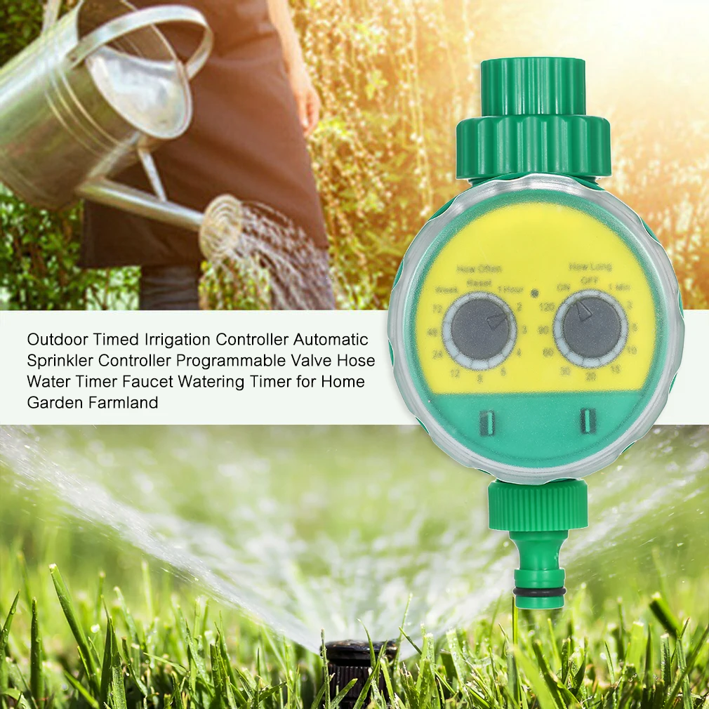 Automatic Garden Irrigation Controller Digital LCD Electronic Programmable Valve Hose Water Timer Waterproof On Off | Дом и сад