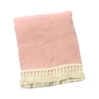 Пеленальное Одеяло из чистого хлопка с кисточками для новорожденных