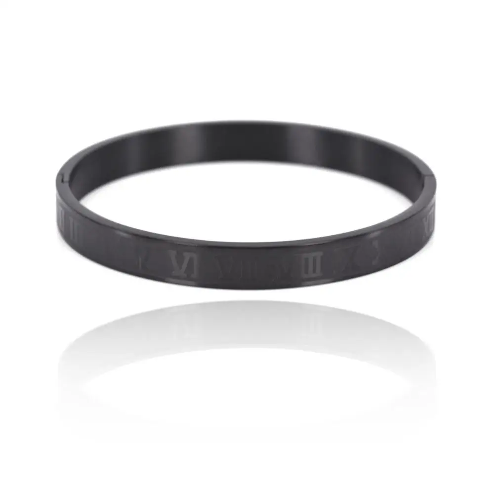 Мужской и женский браслет с короной Numeral из титановой стали в римском стиле 4