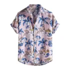 Мужская рубашка, гавайская Мужская Повседневная рубашка, мужская пляжная рубашка с принтом, одежда с коротким рукавом, азиатская модель 2022