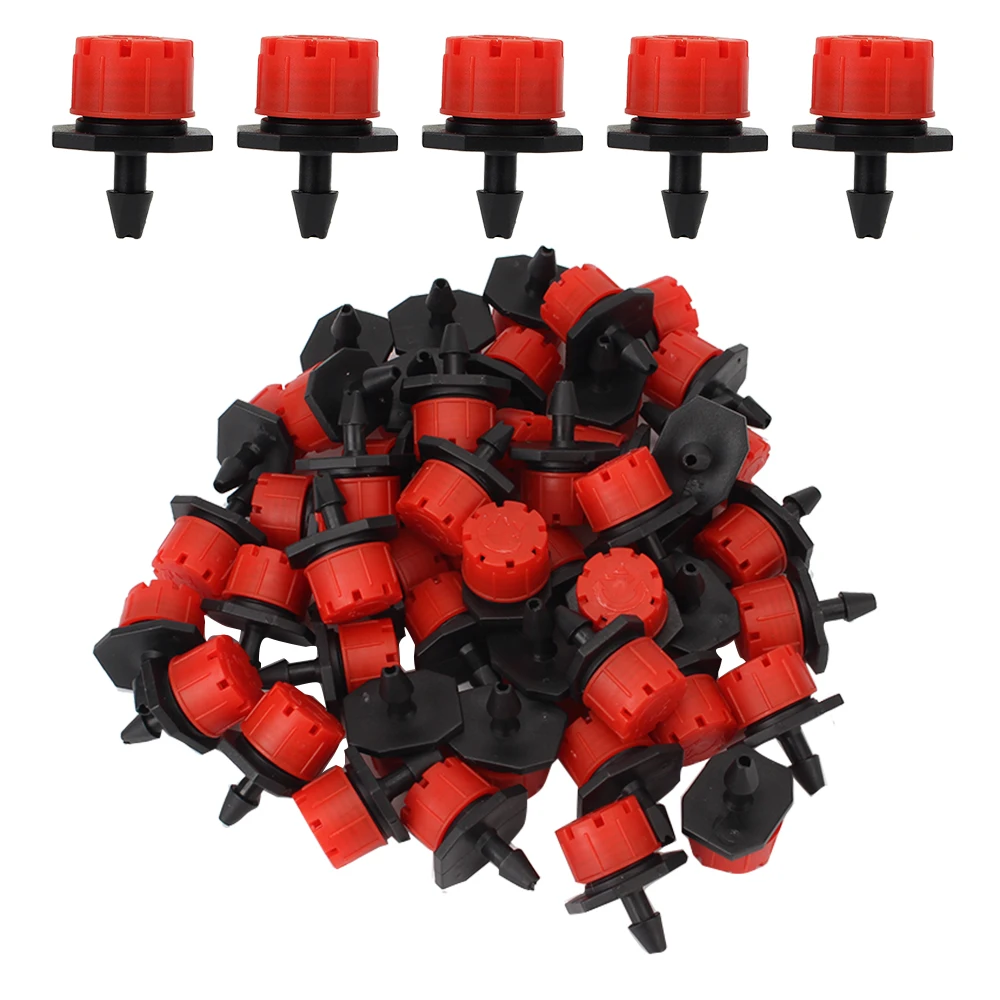 

Anti-Clogging 4/7mm 50Pcs Micro Nozzles For Flower Beds Vegetable Irrigation Dripper Emitter Adjustable Watering Sprinkler