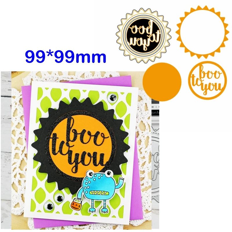 

Boo To You In Circle Metal Cutting Dies Phrase In Circle Die Cuts For Card Making Scrapbooking Decoration Crafts New 2019