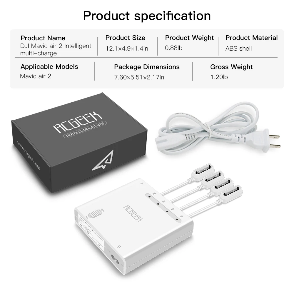 Drone Multi Battery Charger Mavic Air 2S Intelligent Fast Charging Hub AC 100-240V for DJI Air2S/Mavic Air2 Flight | Электроника