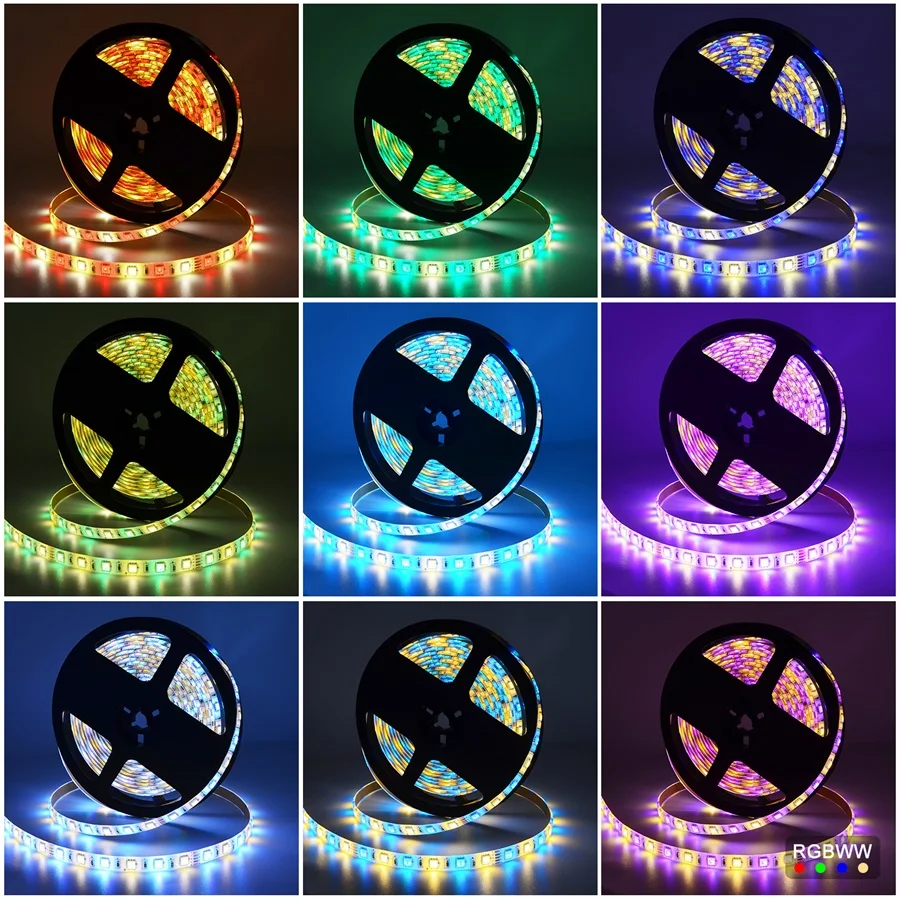 WiFi RGB/RGBW/RGBWW светодиодные полосы света Водонепроницаемый 5050 свет полосы Набор беспроводной смартфон WiFi контроллер 12 В 3A блок питания