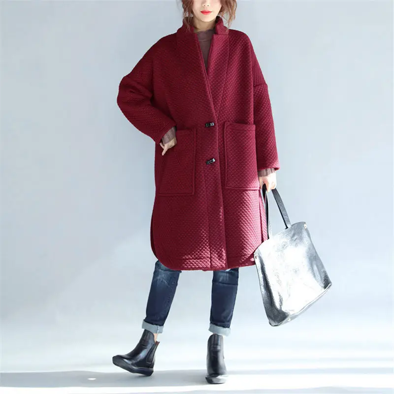 Новинка 2020 свободное плотное длинное пальто большого размера повседневный