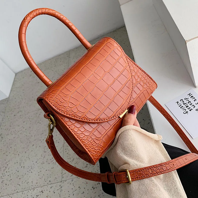 

Stone Pattern PU Leather Crossbody Bags For Women 2020 Luxury Quality Shoulder Messenger Bag Lady Designer Handbags Totes