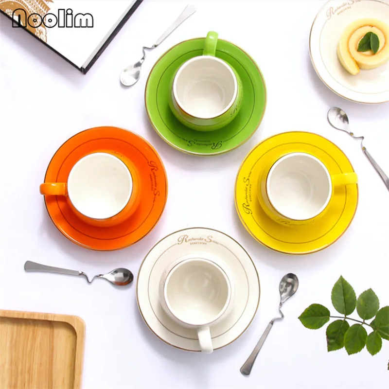 Европейская роскошная керамическая кофейная чашка набор костяного фарфора