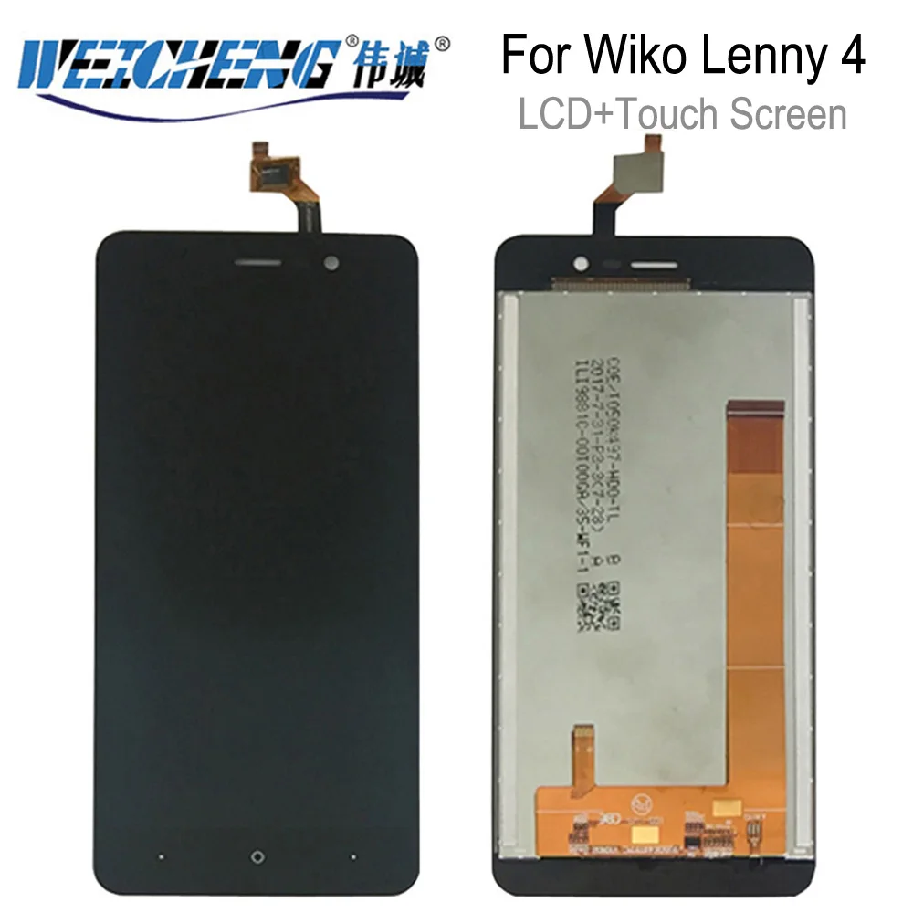 WEICHENG 5 дюймов для Wiko Lenny 4 ЖК дисплей + сенсорный экран в сборе телефона Дигитайзер
