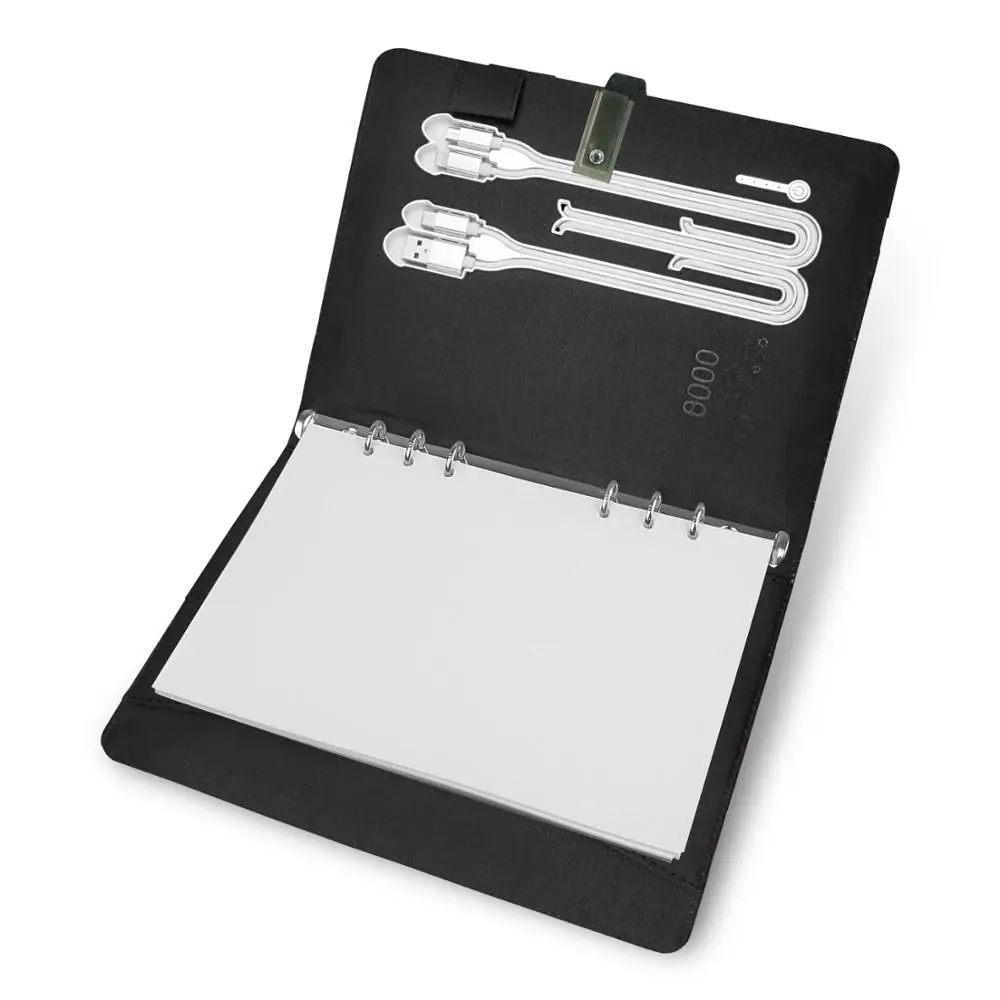 

Personalized Smart Notepad Planner Wireless Charging Notebook With Power Bank And Usb Flash Memory