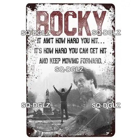Металлическая винтажная подвеска Rocky, Настенный декор для бара, паба, металлические поделки, Ретро стиль, классический фильм, плакат, подарок, оптовая продажа